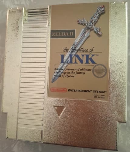 Zelda II: The Adventure of Link Gold NES Nintendo Cartridge - TESTED Clean!