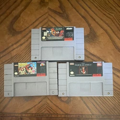 Acclaim Mindscape LJN Spider-Man/X-Men, Terminator SNES NTSC-U/C