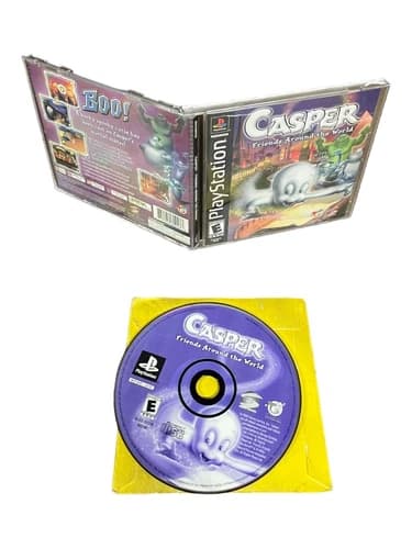 Sony PlayStation 1 PS1 CIB COMPLETE TESTED Casper: Friends Around The World