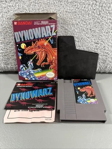 Dynowarz: Destruction of Spondylus Complete in Box CIB Nintendo NES Video Game