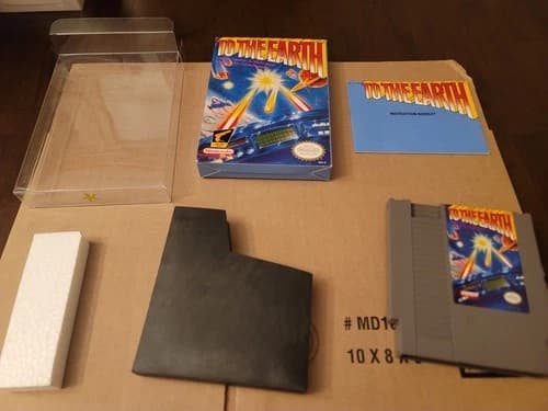 To the Earth (Nintendo NES, 1990) Cart Box Manual - Tested - Free Shipping!