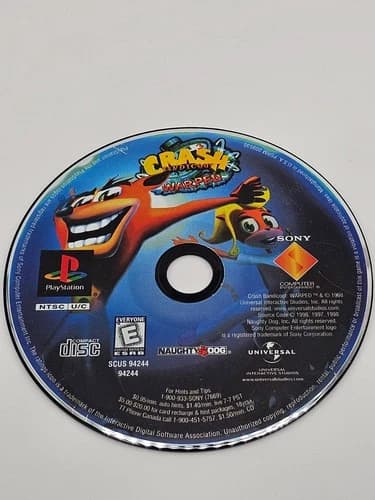 Sony Playstation 1 PS1 Crash Bandicoot Warped Disc Only Tested