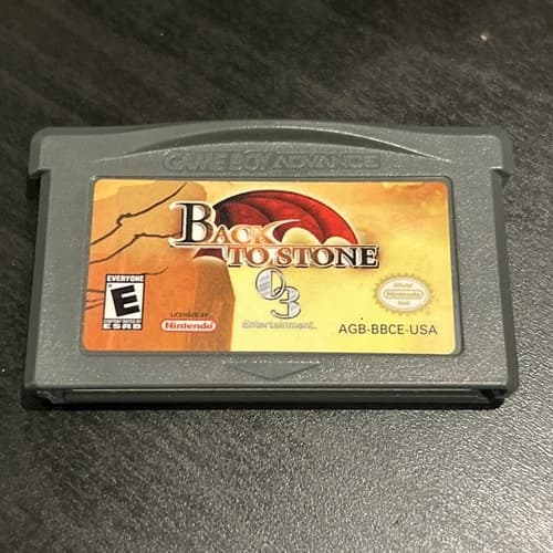 Back to Stone (Nintendo Game Boy Advance, 2006) Video Game Cartridge GBA Game