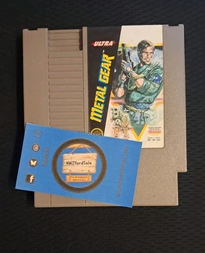 Metal Gear Nintendo NES 1988 Game Cartridge Tested and Working