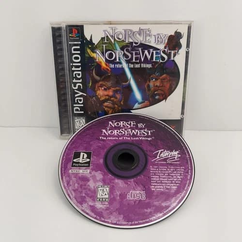 Norse by Norsewest The Return of the Lost Vikings PS1 PlayStation Complete CIB