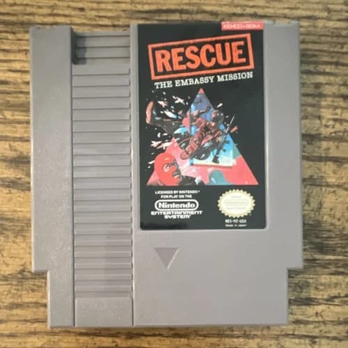 Kemco/Seika Rescue: The Embassy Mission Nintendo NES Cartridge NTSC-U/C