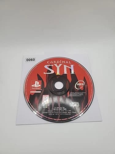 Cardinal Syn (Sony PlayStation 1, 1998) DISC ONLY NO USPS TRACKING