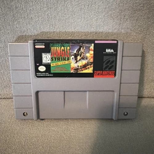 Jungle Strike Super Nintendo SNES Authentic Cartridge Game 1995