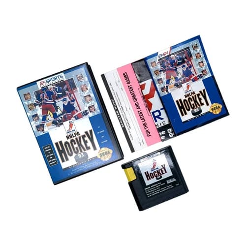 NHLPA Hockey '93 (Sega Genesis, 1992) Video Game With Manual And Inserts CIB -B