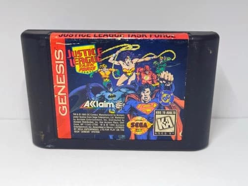 Justice League Task Force (Sega Genesis, 1995) Tested Working Cartridge Only