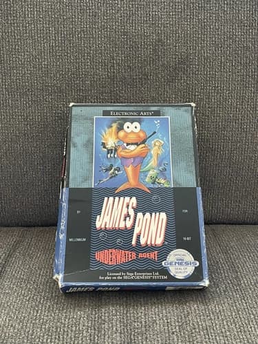 James Pond: Underwater Agent (Sega Genesis, 1991) Cardboard Complete w/ Manual