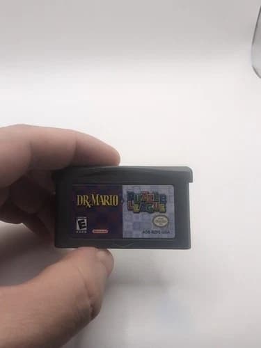 Dr Mario x Puzzle League Nintendo Gameboy Advance Authentic Tested Working