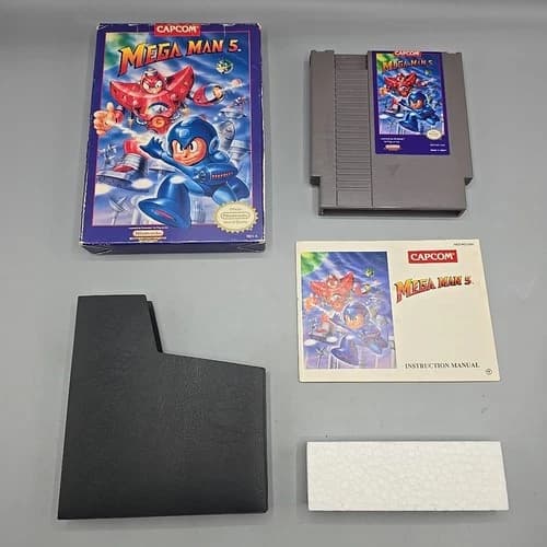 Mega Man 5 (Nintendo Entertainment System NES) CIB Complete With Manual
