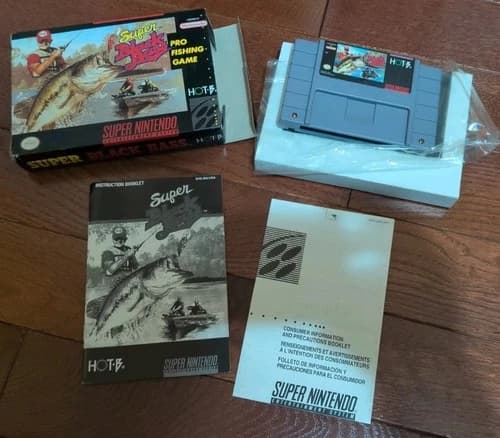 Super Black Bass Pro Fishing SNES Complete In Box