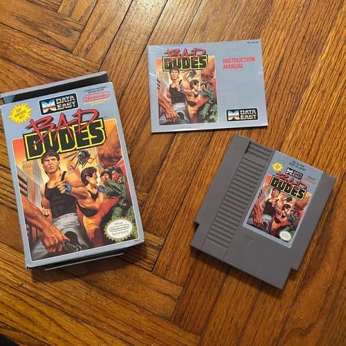 Bad Dudes Nintendo NES Data East CIB Complete Box Manual NES-DU-USA Classic Game