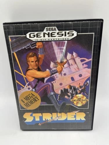 Strider Video Game SEGA Genesis Tested Working CIB W/manual 1990