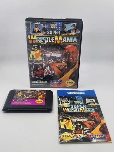 WWF Super WrestleMania Sega Genesis Complete With Manual CIB