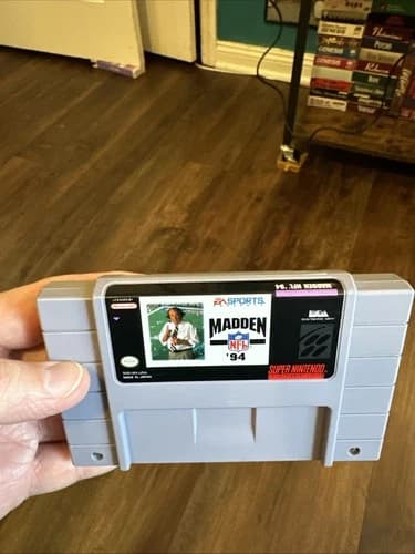 Madden NFL '94 SNES/Super Nintendo AUTHENTIC, TESTED, WORKS Free Shipping!