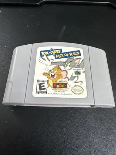 AUTHENTIC N64 Tom and Jerry In Fists Of Furry Cartridge *TESTED AND WORKING