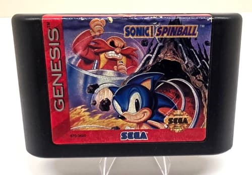 Sonic Spinball (Sega Genesis 1993) Authentic Game Cartridge Only - Tested