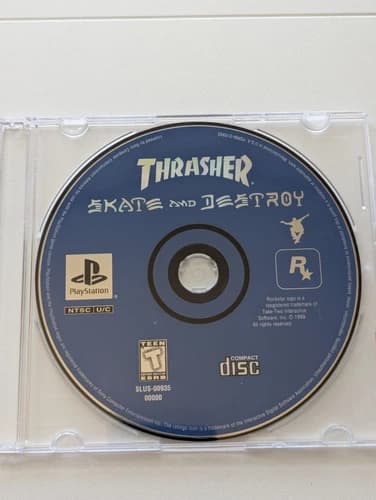 Thrasher Skate and Destroy (Sony Playstation 1, 1999) PS1 - Disc Only - Tested