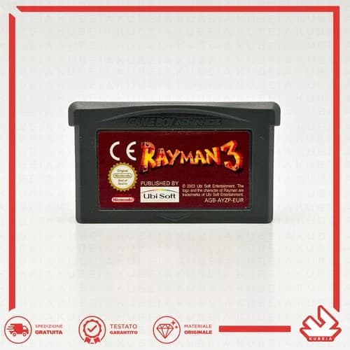 RAYMAN 3 UBISOFT - ITALIAN - ORIGINAL - NINTENDO GAME BOY ADVANCE GBA - MARIO