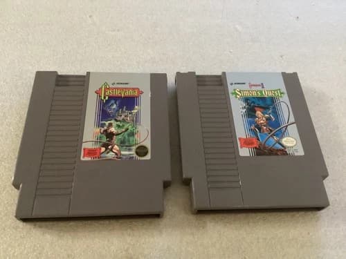CASTLEVANIA 1 AND CASTLEVANIA 2 NINTENDO NES GAMES