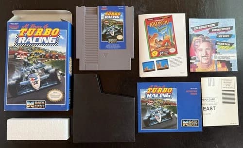 Al Unser Jr. Turbo Racing Complete in Box CIB w/Inserts! (Nintendo, NES 1990)🔥