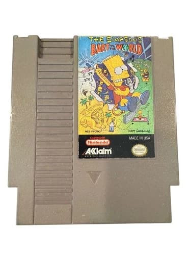 The Simpsons Bart vs The World NES Video Game Multiplayer Nintendo