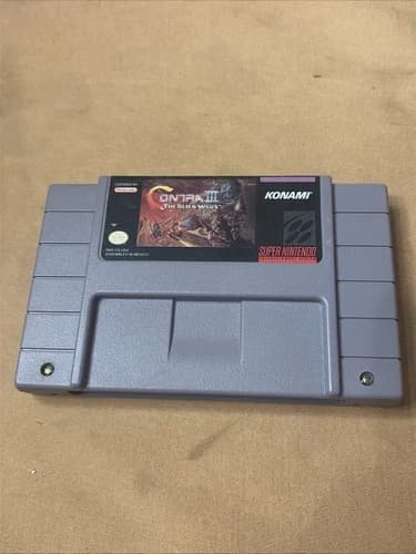 Contra 3 The Alien Wars (Nintendo SNES 1992) Authentic Cartridge Tested & Works