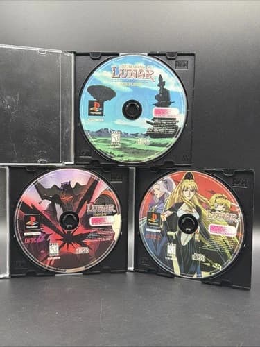 Lunar: Silver Star Story Complete 3 Discs Only Playstation 1 PS1 Tested