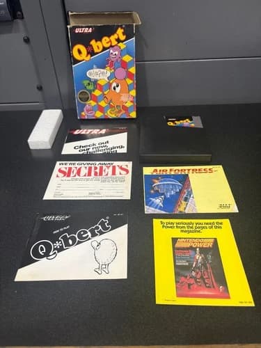 Q bert (Nintendo Entertainment System 1989) NES Complete CIB with Manual Tested
