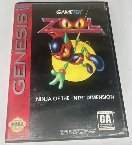 Zool: Ninja of the "Nth" Dimension (Sega Genesis, 1993) Tested/working
