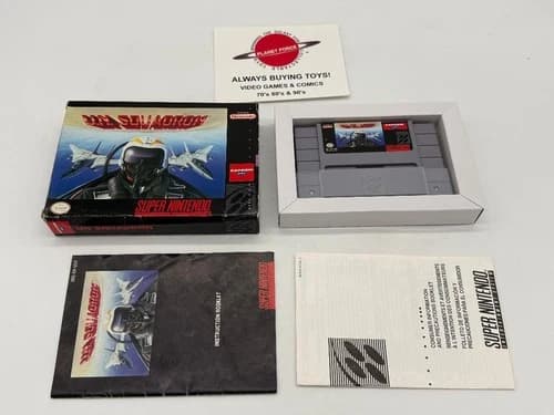 UN Squadron Super Nintendo SNES Complete CIB Video Game Works U.N.