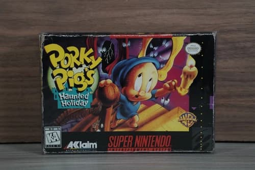 Porky Pig's Haunted Holiday (Super Nintendo SNES, 1995) Complete Tested
