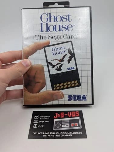 Sega Master System Ghost House Sega Card CIB Complete Tested Working