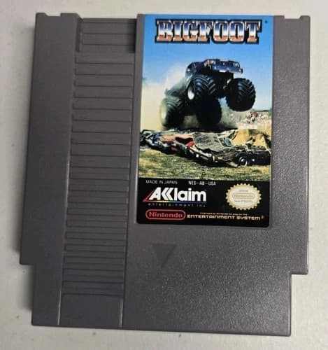 Nintendo NES Bigfoot Authentic Tested & Working Acclaim 1990 Cartridge Only