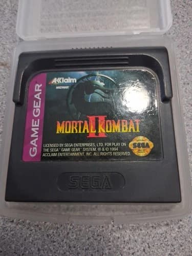 Mortal Kombat II for Sega Game Gear GG Cart Great Shape Tested Working
