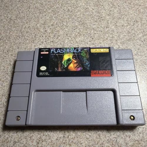 Flashback: The Quest for Identity Super Nintendo SNES Cartridge
