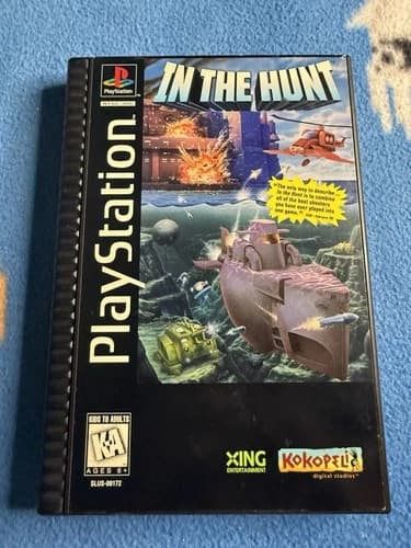 In The Hunt Ps1 PlayStation Long Box Cib Tested Authentic Reg Card Attached