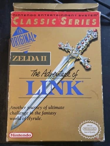 The Legend of Zelda 2. Adventure Of Link. NES Complete In Box