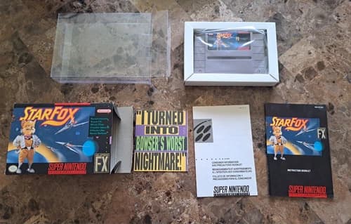 Star Fox Starfox Super Nintendo SNES 100% CIB W/ Case Authentic Free Fast Ship