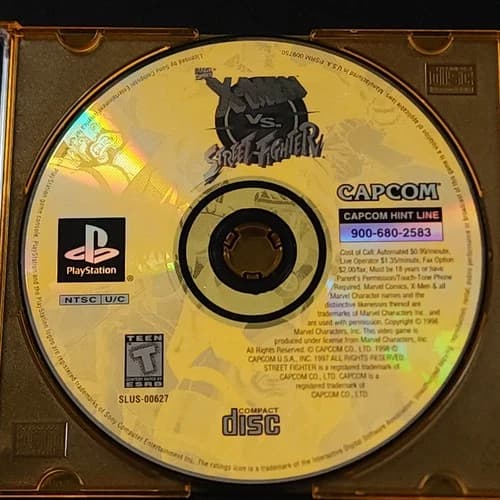 X-men vs Street Fighter (Sony PlayStation 1, PS1) Disc Only Clean and Tested