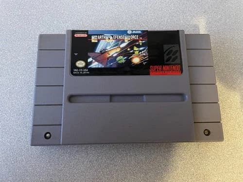 Snes Super Nintendo Earth Defense Force game ( free ship to Canada )