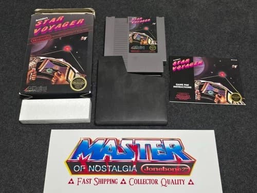 NES Nintendo STAR VOYAGER Complete CIB Box Game Black Round Seal