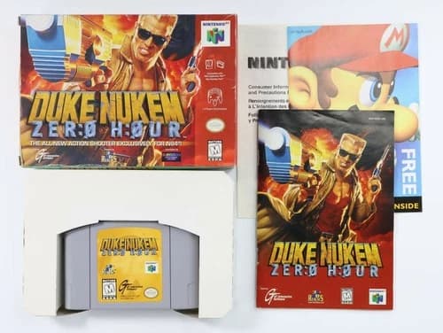 Duke Nukem Zero Hour Nintendo 64 N64 CIB Complete Original Box Manual Insert USA