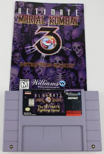 Ultimate Mortal Kombat (SNES Super Nintendo, 1996) Cartridge AUTHENTIC TESTED