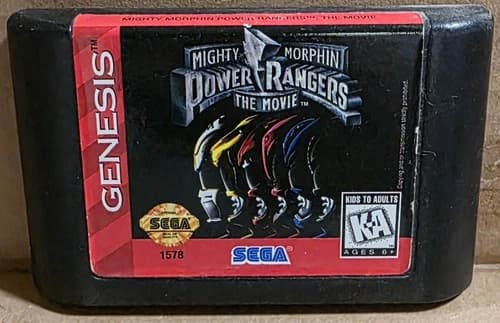 Mighty Morphin Power Rangers: The Movie (Sega Genesis, 1995) Cart Only Tested!