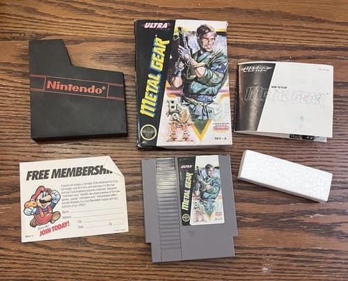 METAL GEAR (Nintendo NES, 1988) Complete CIB Game w/ Box Manual