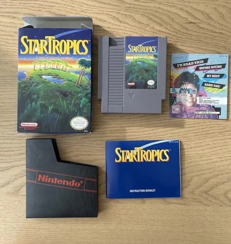 Star Tropics NES CIB Complete In Box With Letter Still Attached